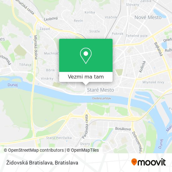 Židovská Bratislava mapa