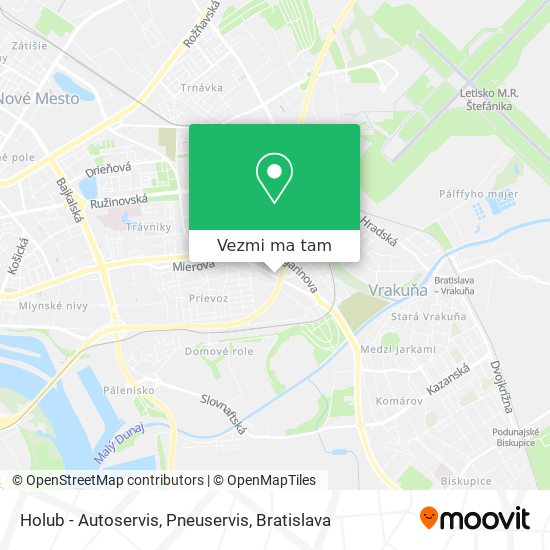 Holub - Autoservis, Pneuservis mapa