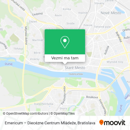 Emericum – Diecézne Centrum Mládeže mapa