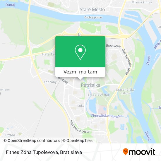 Fitnes Zóna Tupolevova mapa