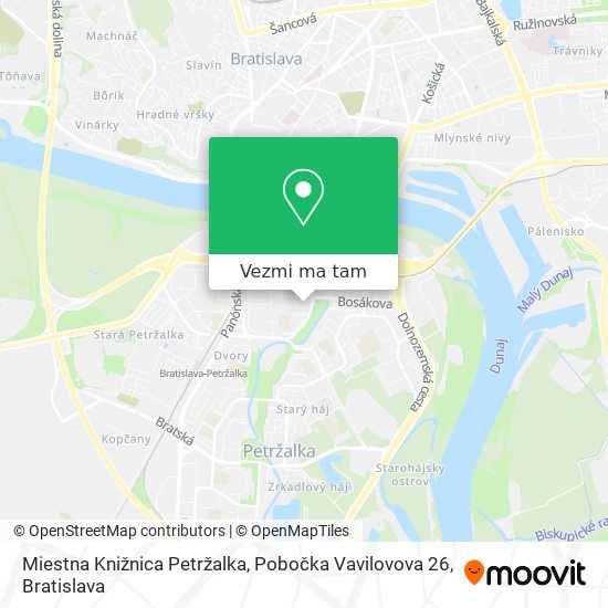 Miestna Knižnica Petržalka, Pobočka Vavilovova 26 mapa