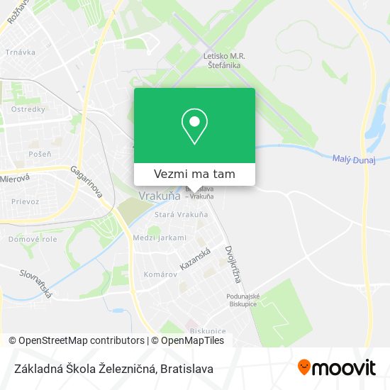 Základná Škola Železničná mapa