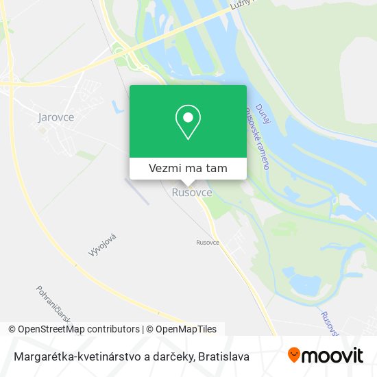 Margarétka-kvetinárstvo a darčeky mapa