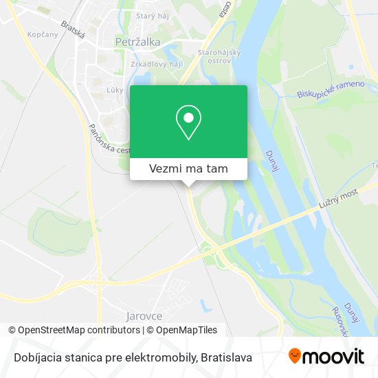 Dobíjacia stanica pre elektromobily mapa