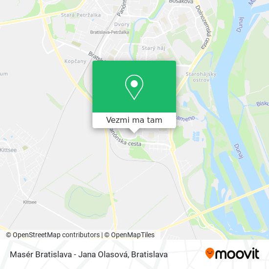 Masér Bratislava - Jana Olasová mapa