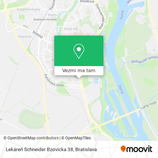 Lekáreň Schneider Bzovícka 38 mapa