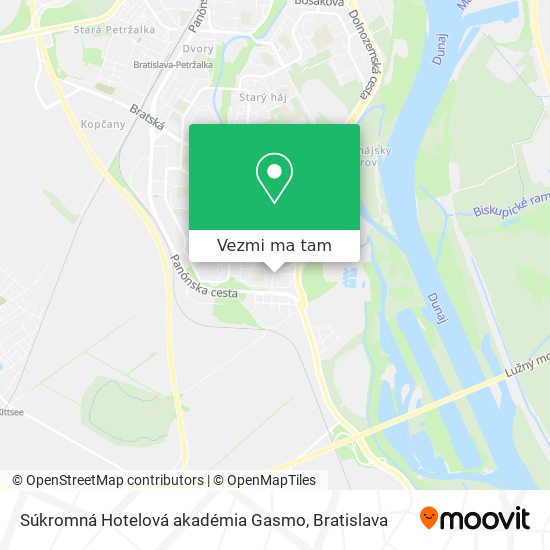 Súkromná Hotelová akadémia Gasmo mapa