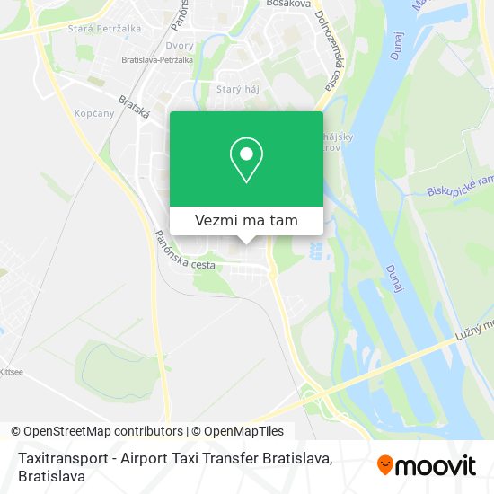 Taxitransport - Airport Taxi Transfer Bratislava mapa