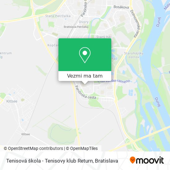 Tenisová škola - Tenisovy klub Return mapa