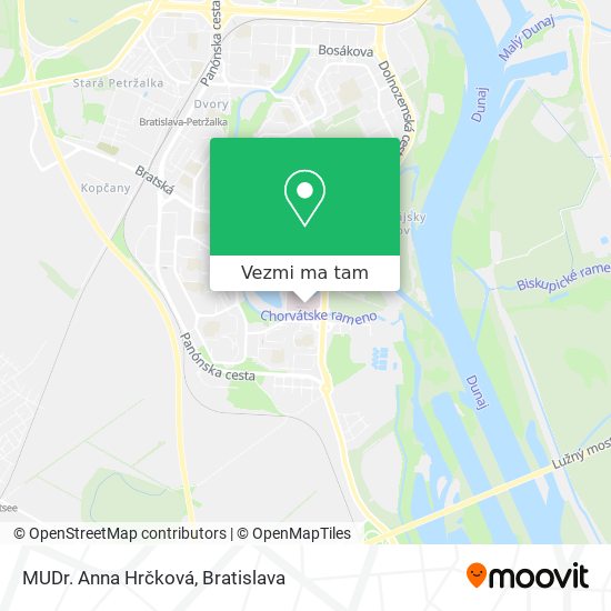 MUDr. Anna Hrčková mapa