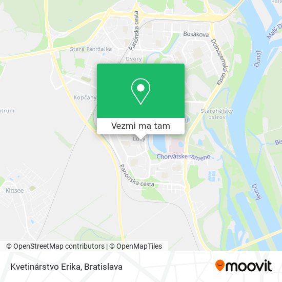 Kvetinárstvo Erika mapa