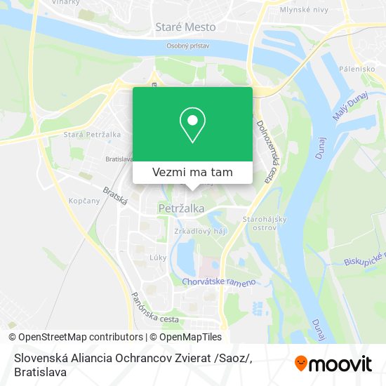 Slovenská Aliancia Ochrancov Zvierat /Saoz/ mapa