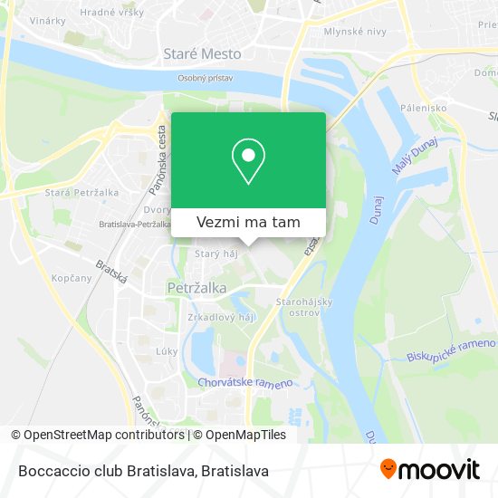 Boccaccio club Bratislava mapa