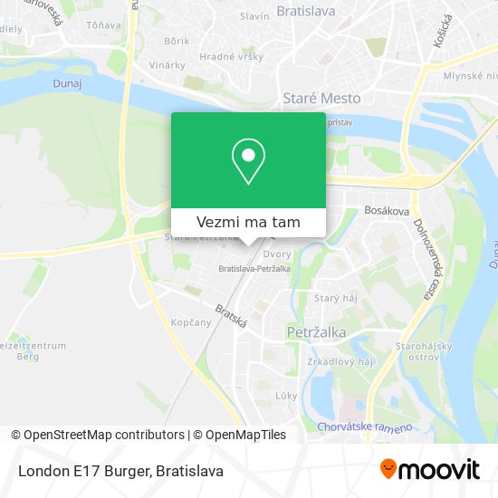 London E17 Burger mapa