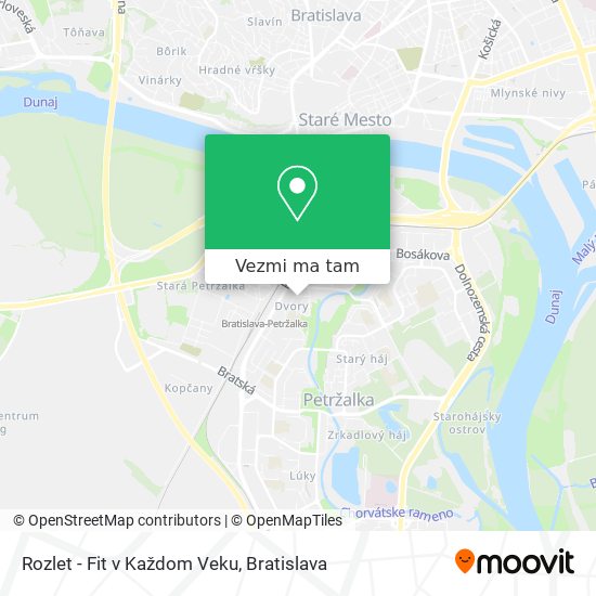 Rozlet - Fit v Každom Veku mapa