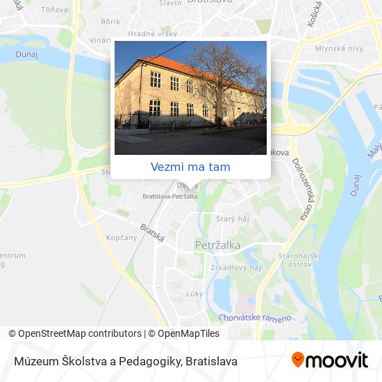 Múzeum Školstva a Pedagogiky mapa