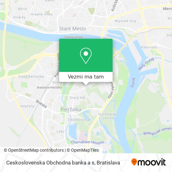 Ceskoslovenska Obchodna banka a s mapa