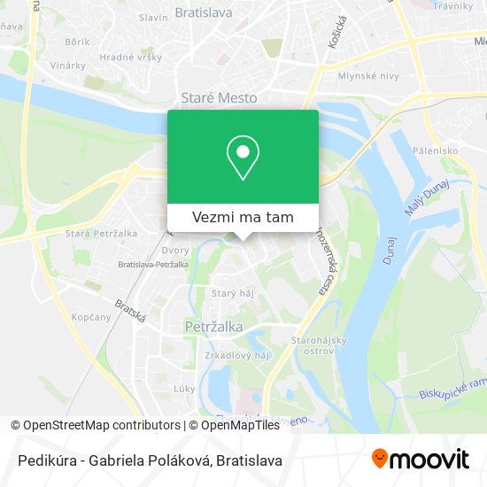 Pedikúra - Gabriela Poláková mapa