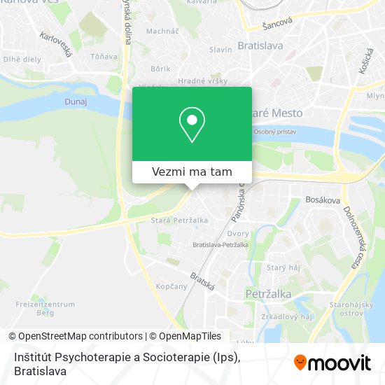 Inštitút Psychoterapie a Socioterapie (Ips) mapa