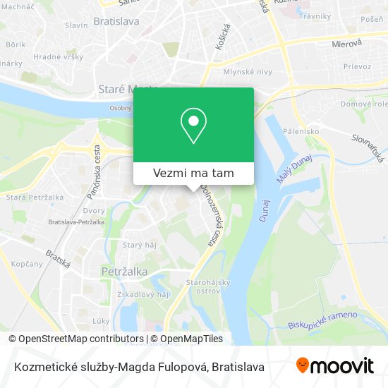 Kozmetické služby-Magda Fulopová mapa