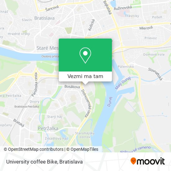 University coffee Bike mapa