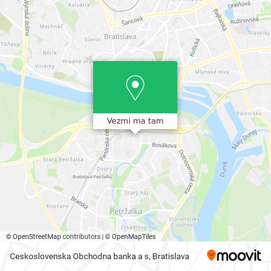 Ceskoslovenska Obchodna banka a s mapa