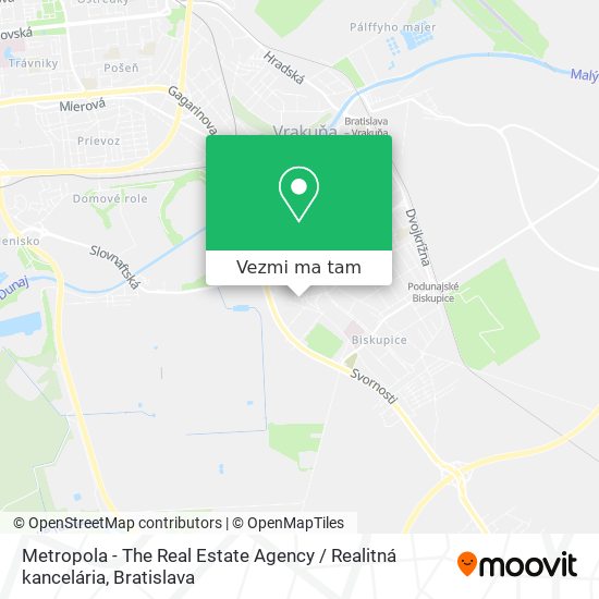 Metropola - The Real Estate Agency / Realitná kancelária mapa