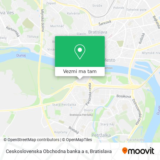 Ceskoslovenska Obchodna banka a s mapa