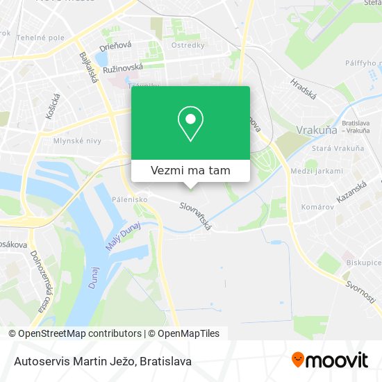 Autoservis Martin Ježo mapa