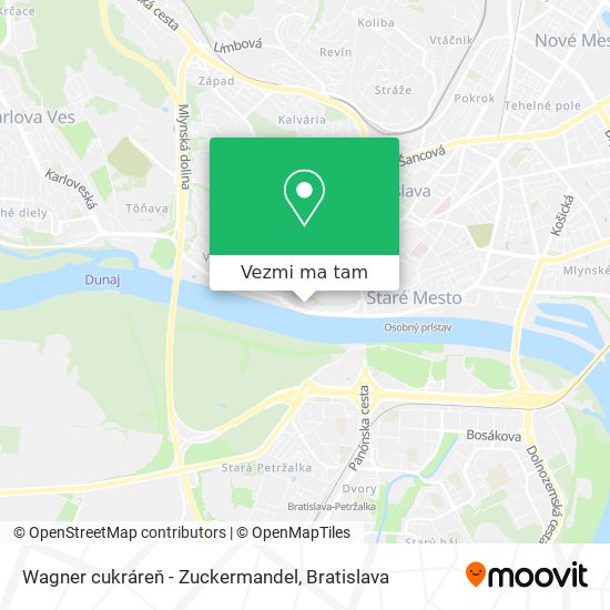 Wagner cukráreň - Zuckermandel mapa