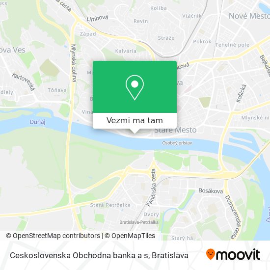 Ceskoslovenska Obchodna banka a s mapa