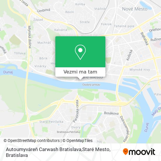 Autoumyváreň Carwash Bratislava,Staré Mesto mapa