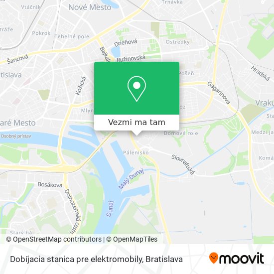 Dobíjacia stanica pre elektromobily mapa