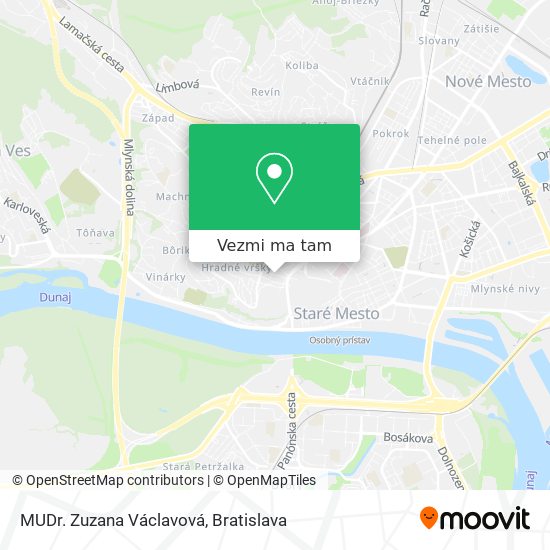 MUDr. Zuzana Václavová mapa