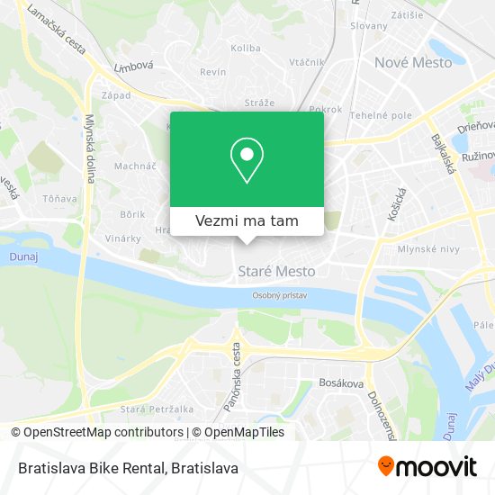 Bratislava Bike Rental mapa