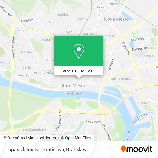 Topas zlatníctvo Bratislava mapa