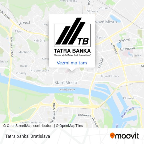 Tatra banka mapa