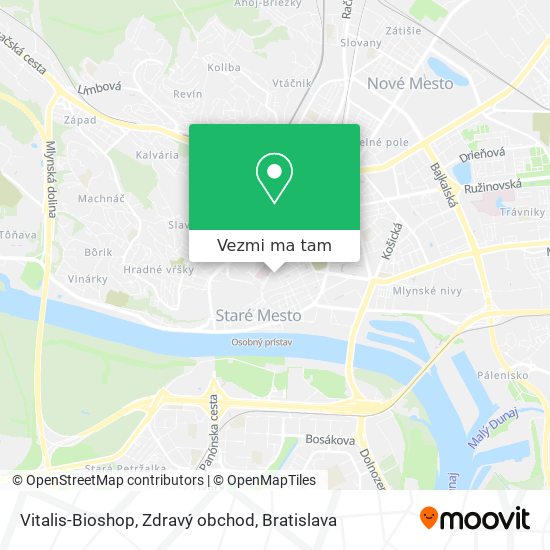 Vitalis-Bioshop, Zdravý obchod mapa