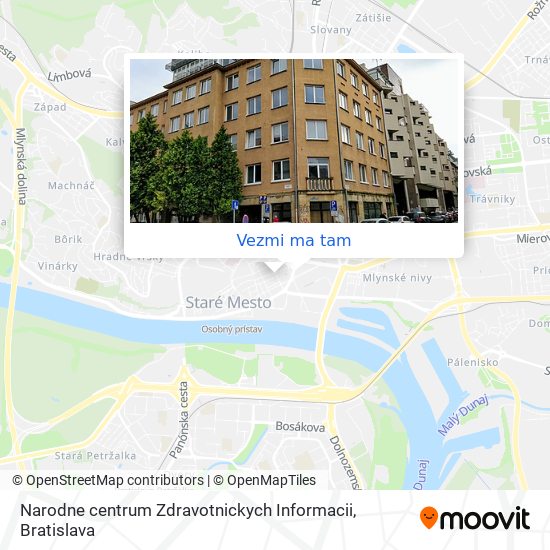 Narodne centrum Zdravotnickych Informacii mapa