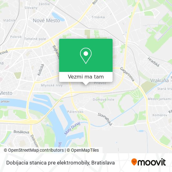 Dobíjacia stanica pre elektromobily mapa