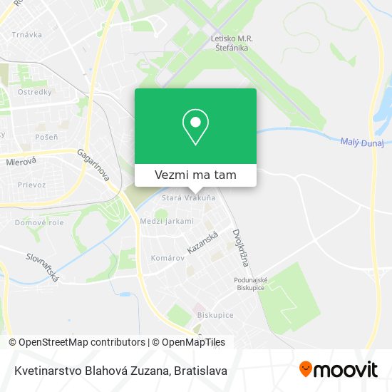 Kvetinarstvo Blahová Zuzana mapa