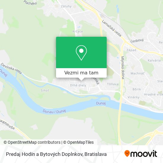 Predaj Hodín a Bytových Doplnkov mapa