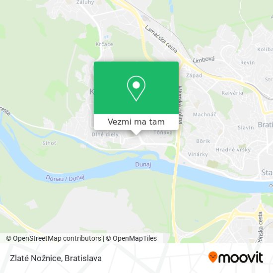 Zlaté Nožnice mapa