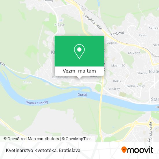 Kvetinárstvo Kvetotéka mapa