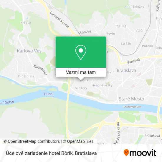 Účelové zariadenie hotel Bôrik mapa