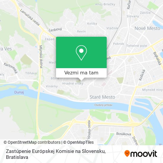 Zastúpenie Európskej Komisie na Slovensku mapa