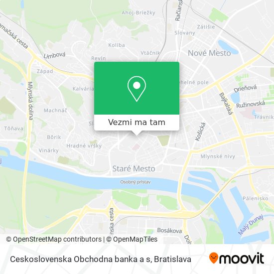 Ceskoslovenska Obchodna banka a s mapa