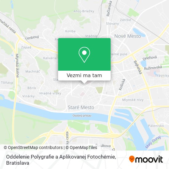 Oddelenie Polygrafie a Aplikovanej Fotochémie mapa