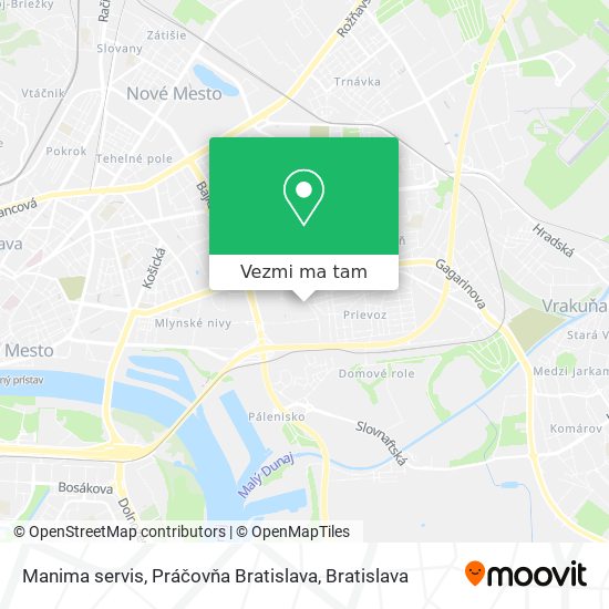 Manima servis, Práčovňa Bratislava mapa