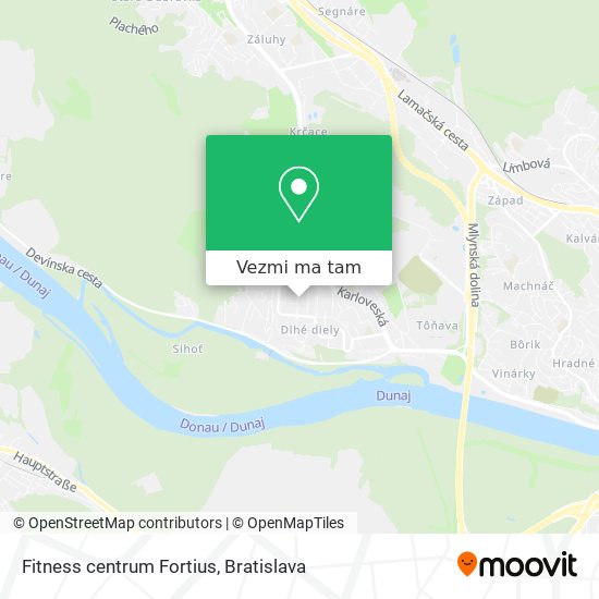 Fitness centrum Fortius mapa